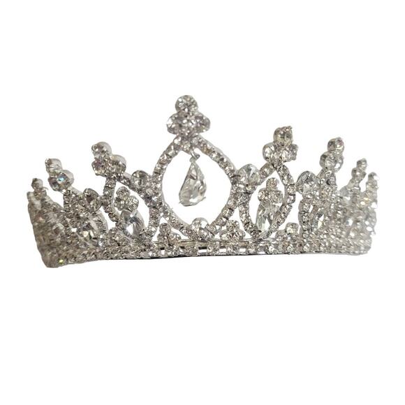 His & Hers Rhinestone Bridal Tiara with Combs - Picture 1 of 6